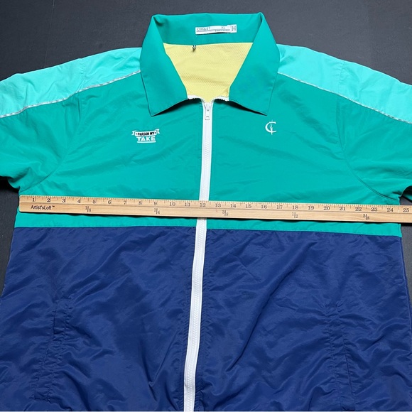 Criquet x Pardon My Take Colorblock Lined Golf Windbreaker Jacket Size: XL - Picture 8 of 11